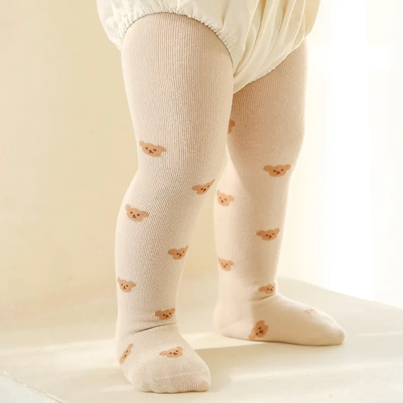 Cute Infant Baby Girl Boy Leggings Kids Cartoon Knit Tights Pantyhose