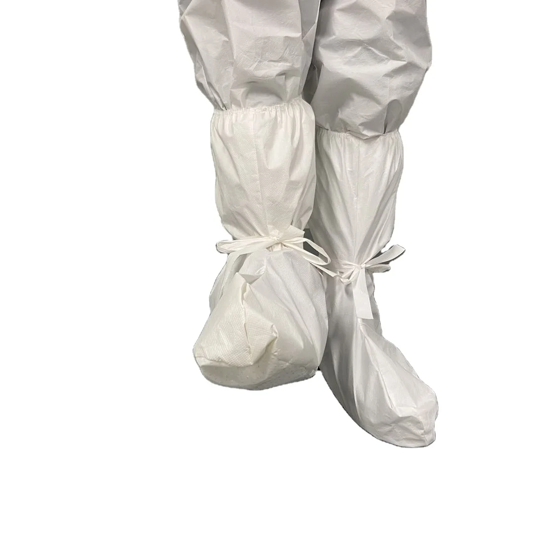 Хирургические ножки нетканые SMS PP PE одноразовые стерильные Длинные до колена медицинские водонепроницаемые с пвх Ce белые крышки для