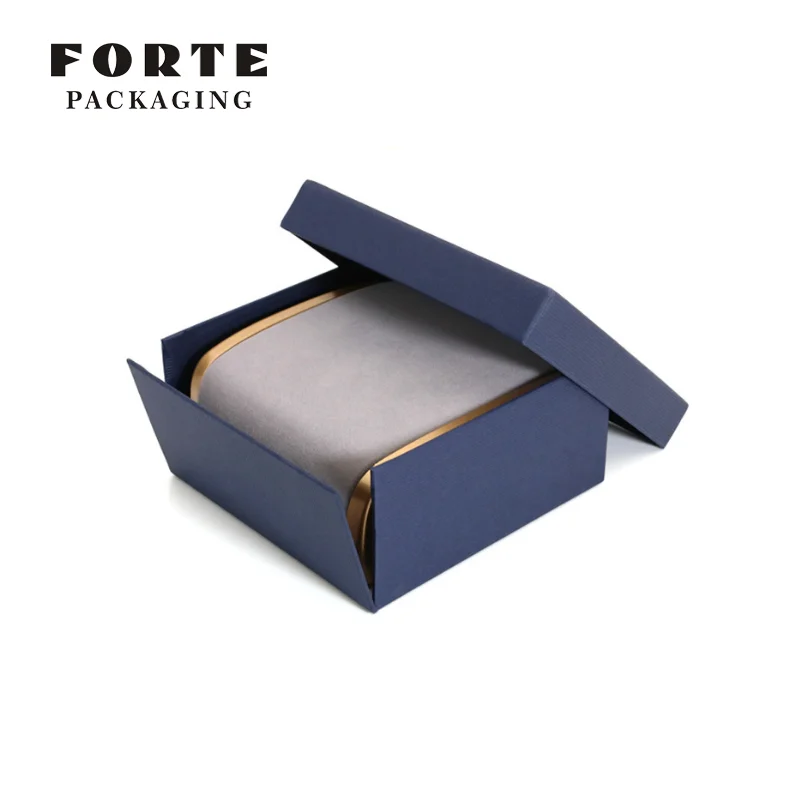 FORTE Jewelry Packaging Box Organizer Light Blue Sofa Packaging Box Ring Couple Ring Pendent Bracelet Bangle Box