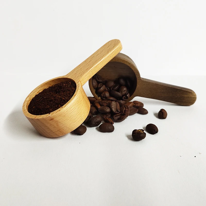 Wholesale Home Kitchen Tools Wooden Coffee Spoon Walnut Wood Measure Scoops For Protein Powder