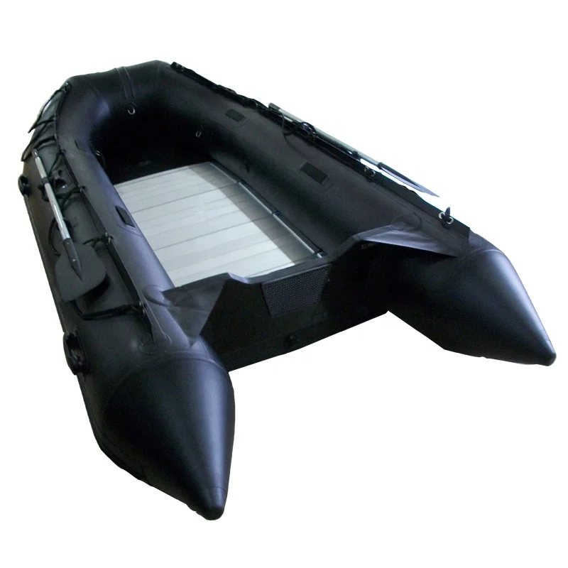 Freesun Heavy Duty Inflatable Boat with Aluminum Floor and Seat Bag 4 person Paddle Boat