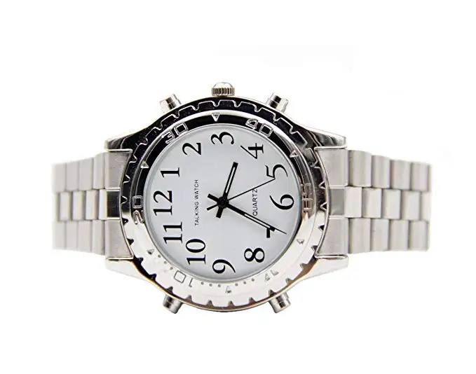 Talking Wrist Watch with Alarm Analog Hands and Digital English Talking Watch For Blind Person Visually Impaired or the Elderly
