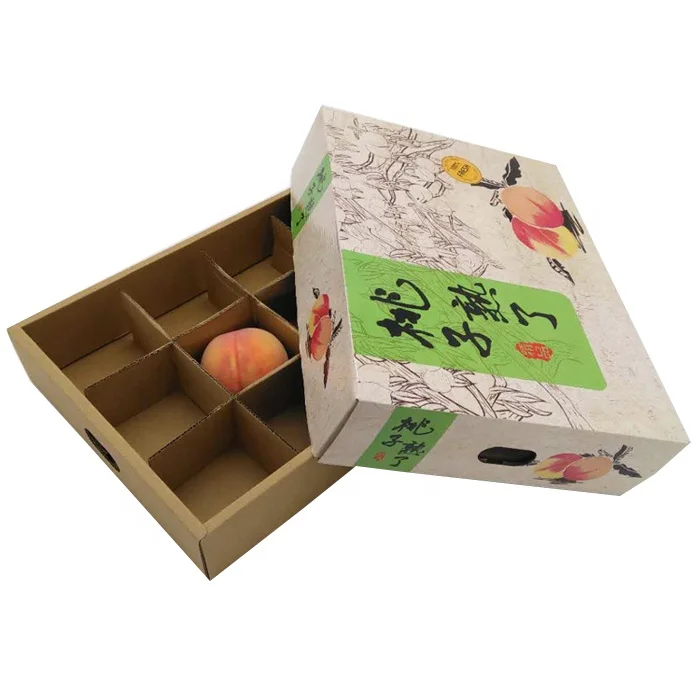 
 Лидер продаж, коробка из гофрированной бумаги для упаковки свежих персиков, коробки для перевозки фруктов  