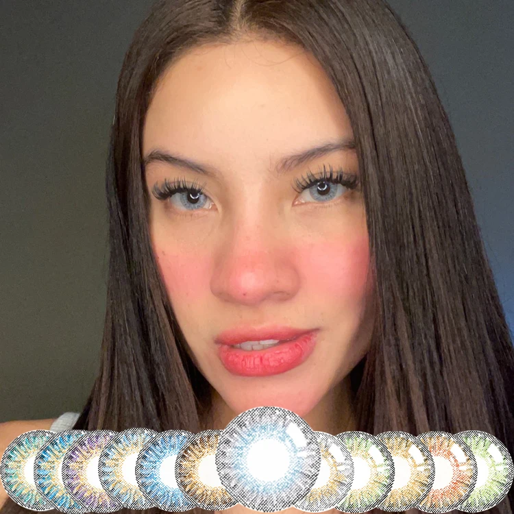 Wholesale cheap price Meetone Freshview 12 classic fresh colors natural look cosmetic eye yearly contact lenses