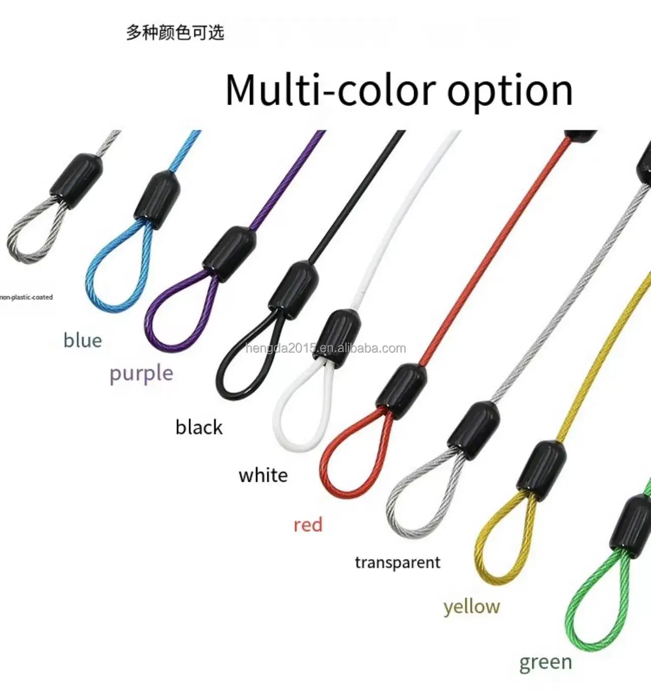 Factory Custom Multipurpose Coated Steel Wire Rope In A Variety Of Colors With Loop for Safety