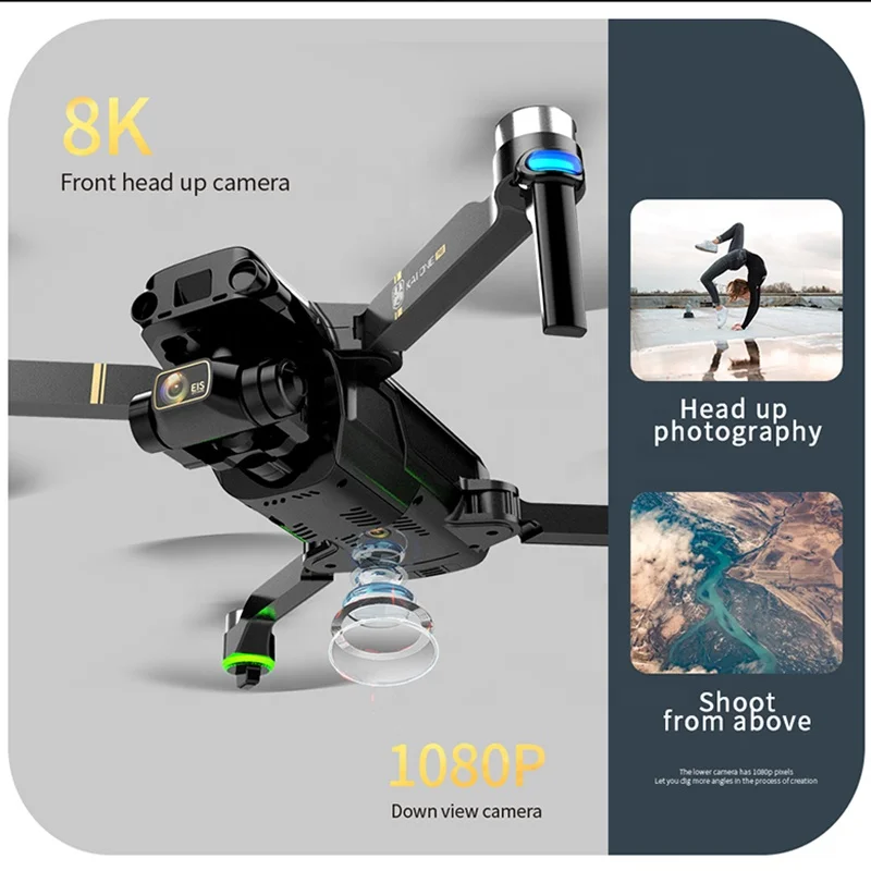 Портативный KAI ONE Pro EIS GPS мини-Дрон 8K Экшн-камера 3-осевому гидростабилизатору профессиональный объектив Anti-Shake Квадрокоптер Kai1