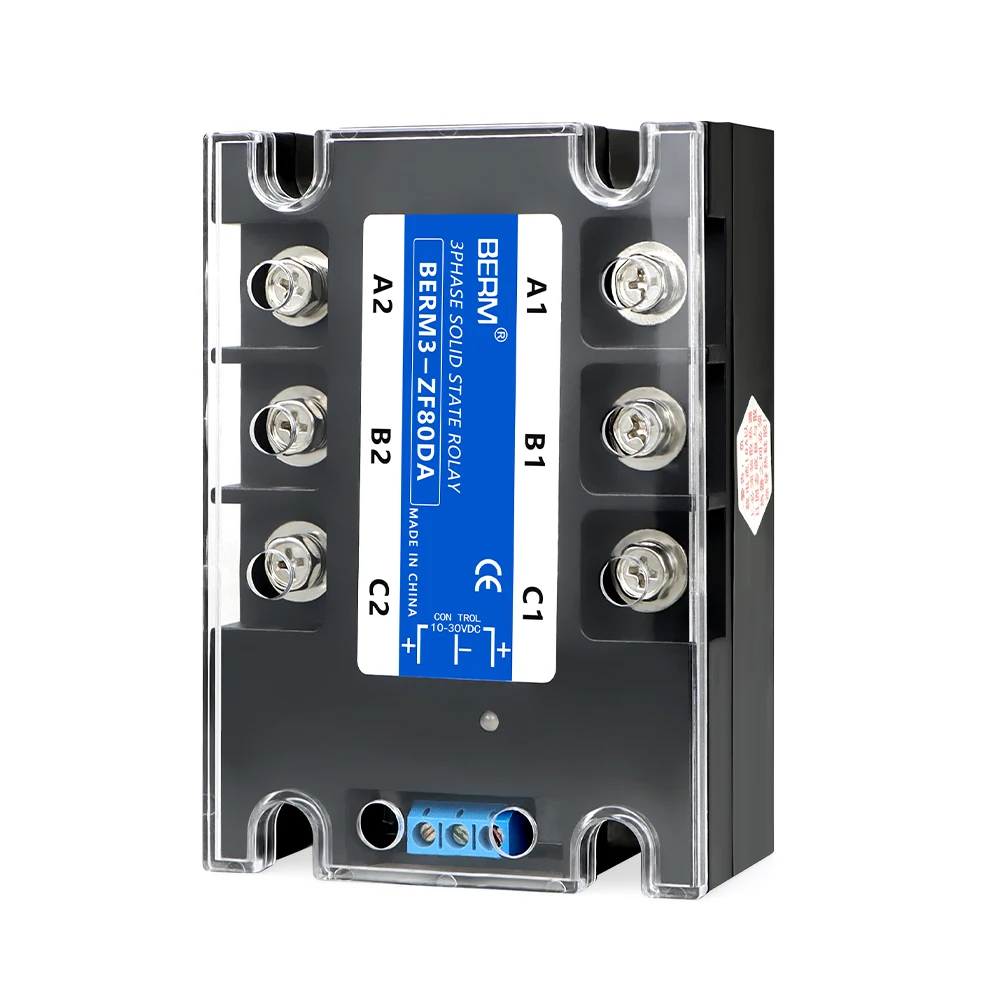 High quality Three-phase solid state relay SSR-80DA Motor forward and reverse rotation 3 phase SSR 80DA relay
