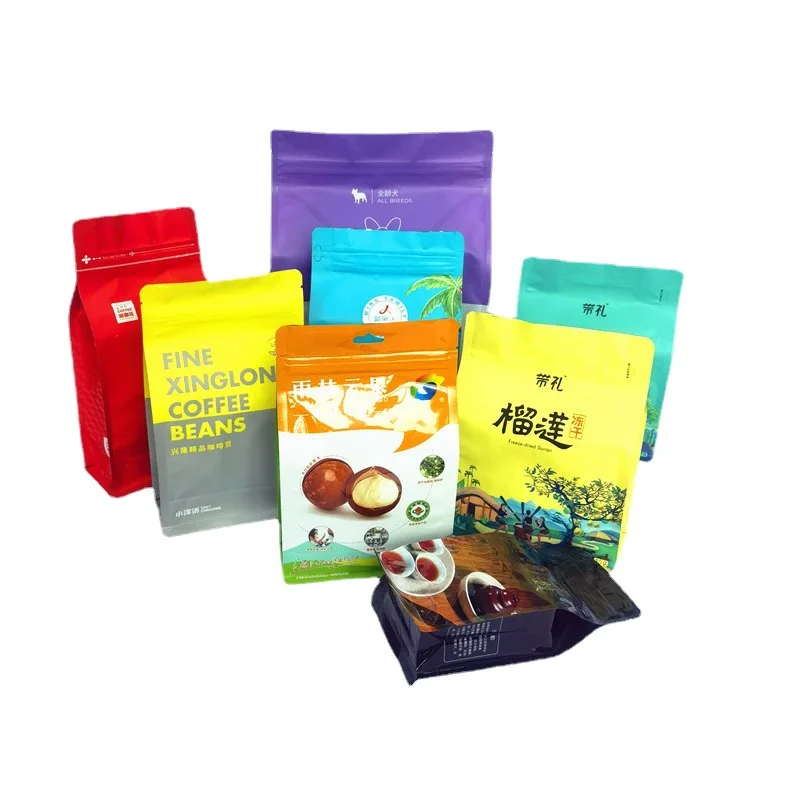 Custom Printed Plastic Smell Proof Edible Resealable Zipper Stand up Pouch Snack Popcorn Chips Coffee Spice Nuts Candy Cookies