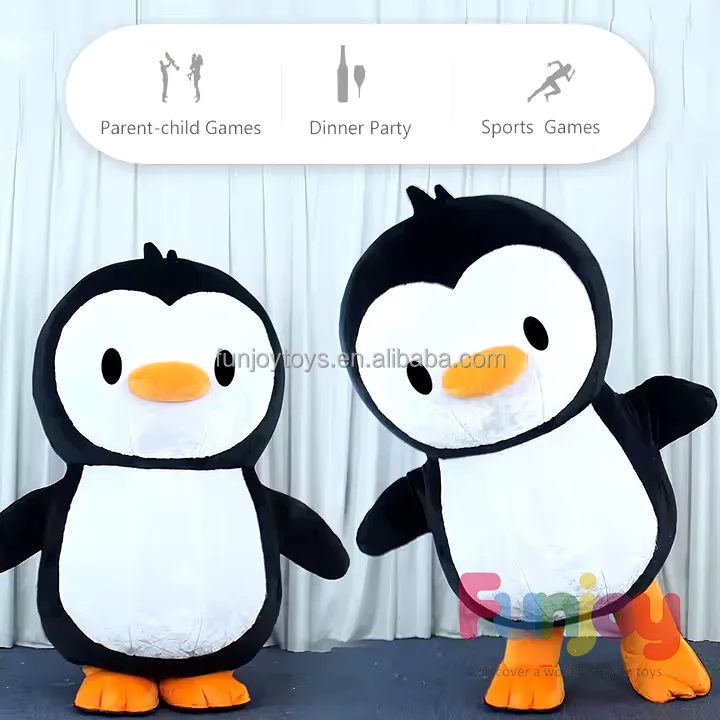 Wholesale Realistic Penguin Mascot Costume Inflatable Plush Material for Outdoor Parties and Games Fancy Dress Party Game