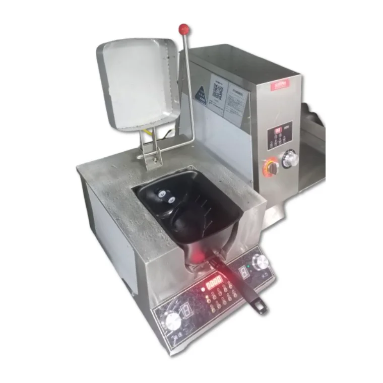 Electromagnetic heating stirring frying pan desktop small grenade type canteen catering automatic cooking machine