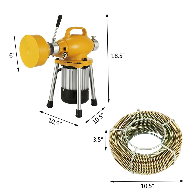 Hottest household sewer cleaner equipment electric sewer  water pipe cleaning machine drain snake machine