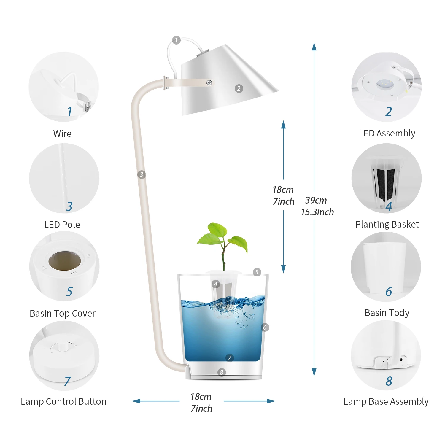 2022 new hydroponic greenhouse systems led indoor herb garden led light for plant grow