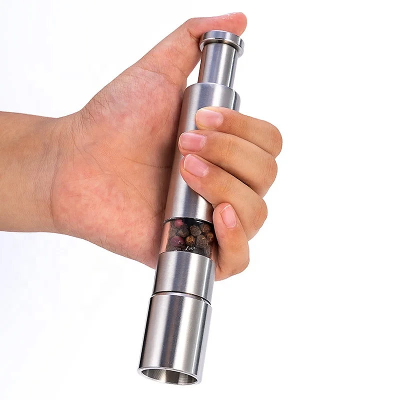 Premium kitchen Grinder stainless steel Spice Shaker Mini salt and pepper Mill for Peppercorns Sea salt Himalayan salt