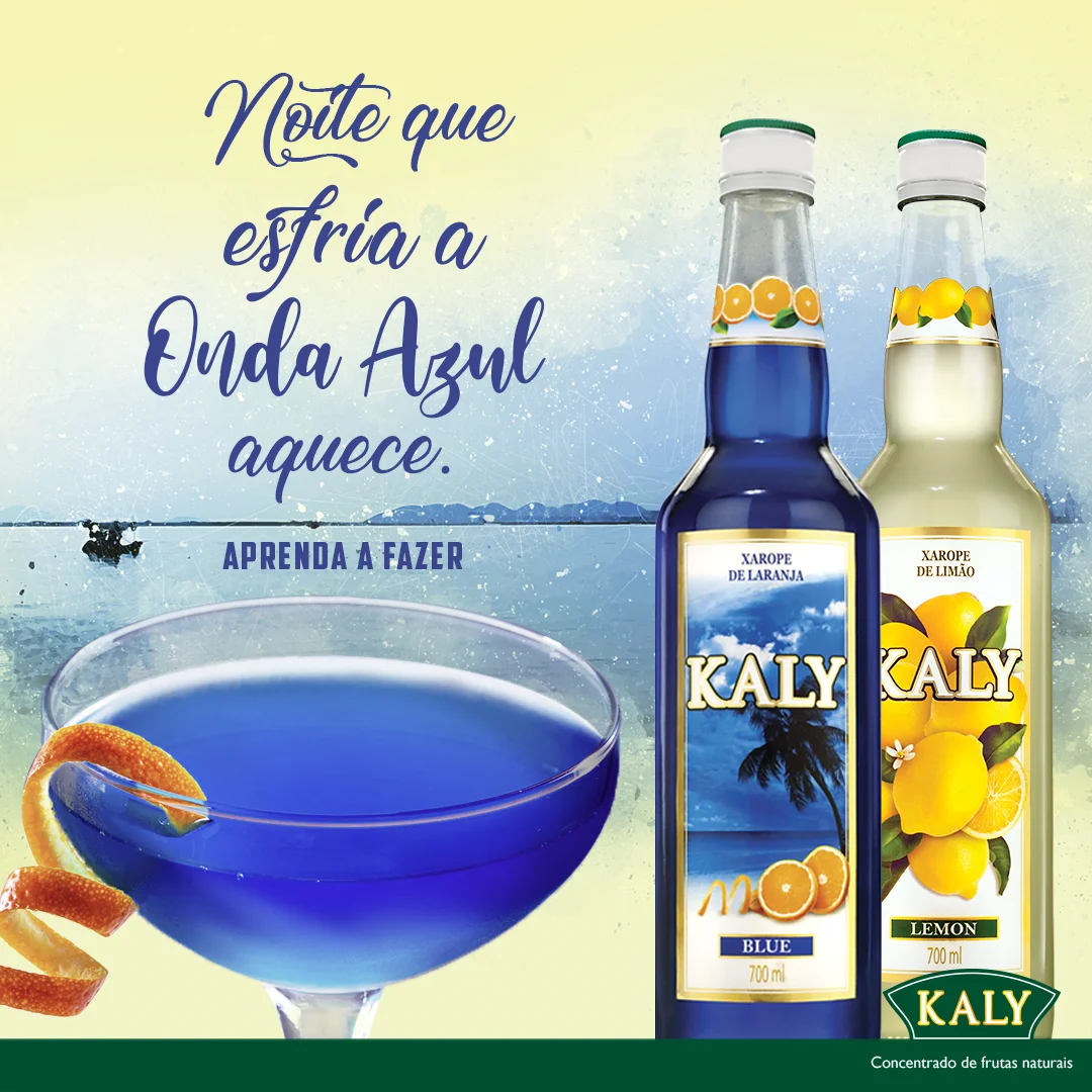 Kaly Blue Syrup Made Of Orange Juice Concentrate For Alcoholic Beverage or Non-alcoholic Beverages