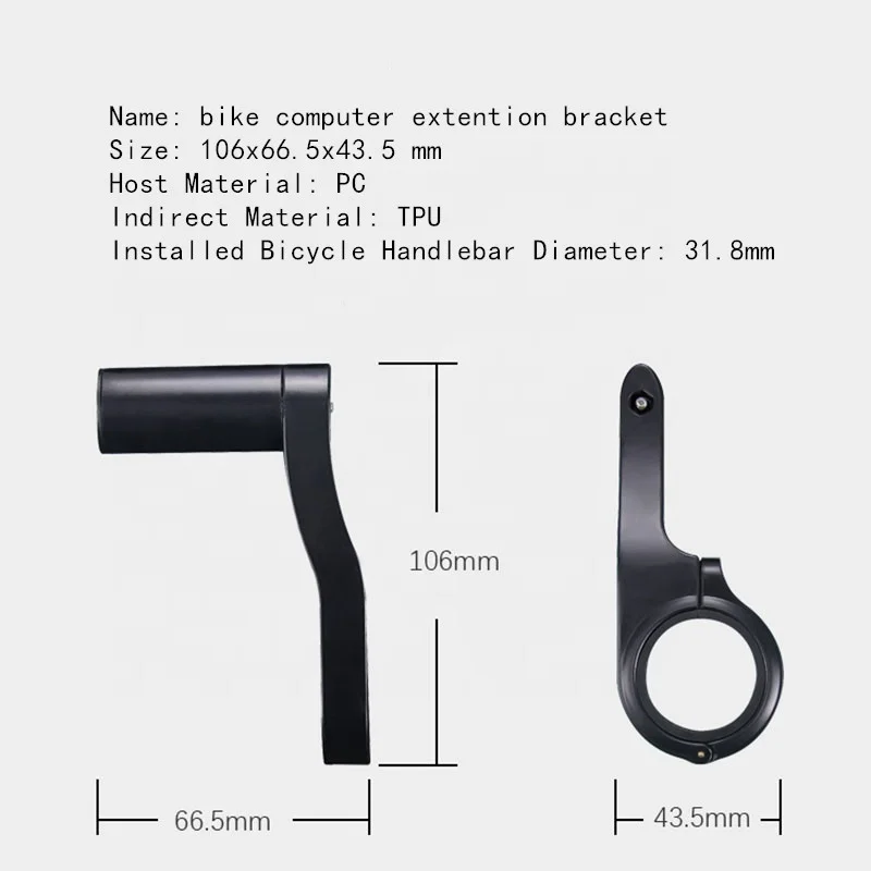 Bike Computer Handlebar Mount Holder Bicycle Speedometer Support Bracket Extender Extension Cycling Odometer Stand 31.8m