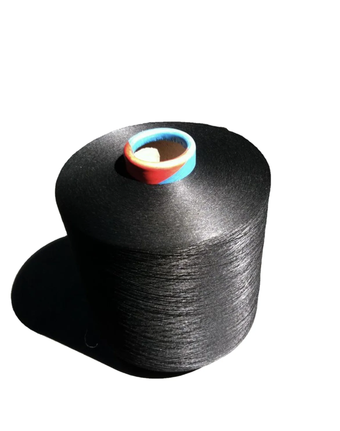 Лидер продаж, прочная текстурированная полиэфирная пряжа 100D/144F, цвет черный