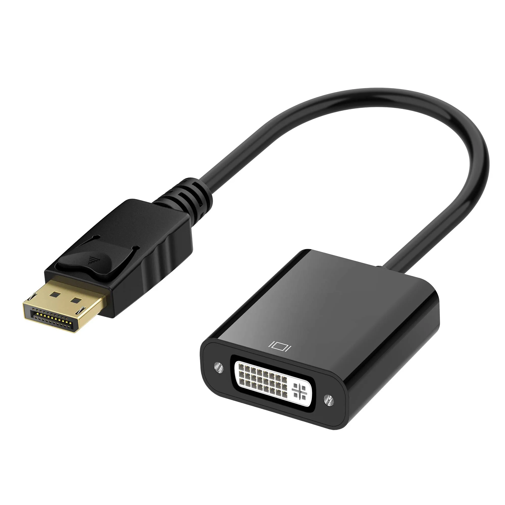 DP to DVI Adapter, Gold-Plated DisplayPort to DVI-D Adapter  Compatible with Computer Desktop