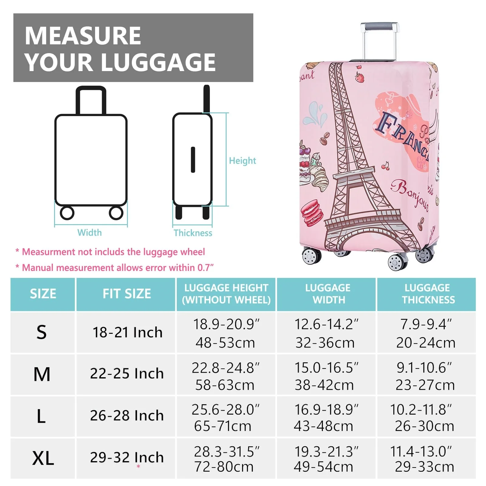 Customize unique durable invisible zipper washable anti scratch dirty tear multisize color design luggage suitcase cover protect