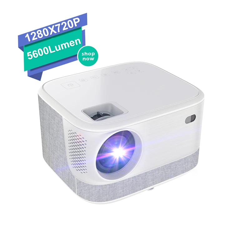 Rechargeable mini smart projectors 5600 lumens hd 4k led 1080p home theater tv video projector with battery