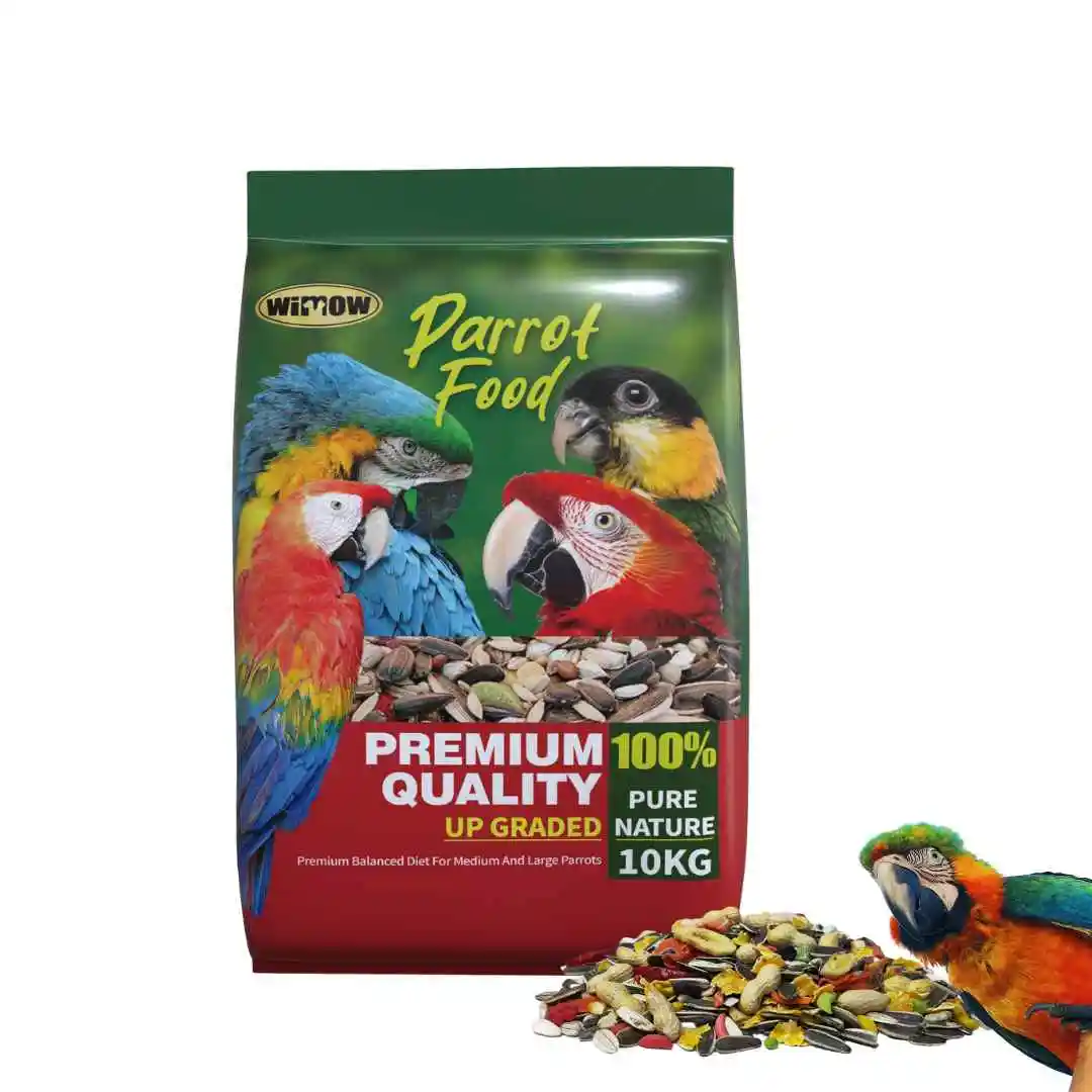 wimow 2024 Wholesale Premium 10kg 4.4lb  Bird Canary Seeds Bird Feeds Mixed Large grain hulled millet melon parrots food