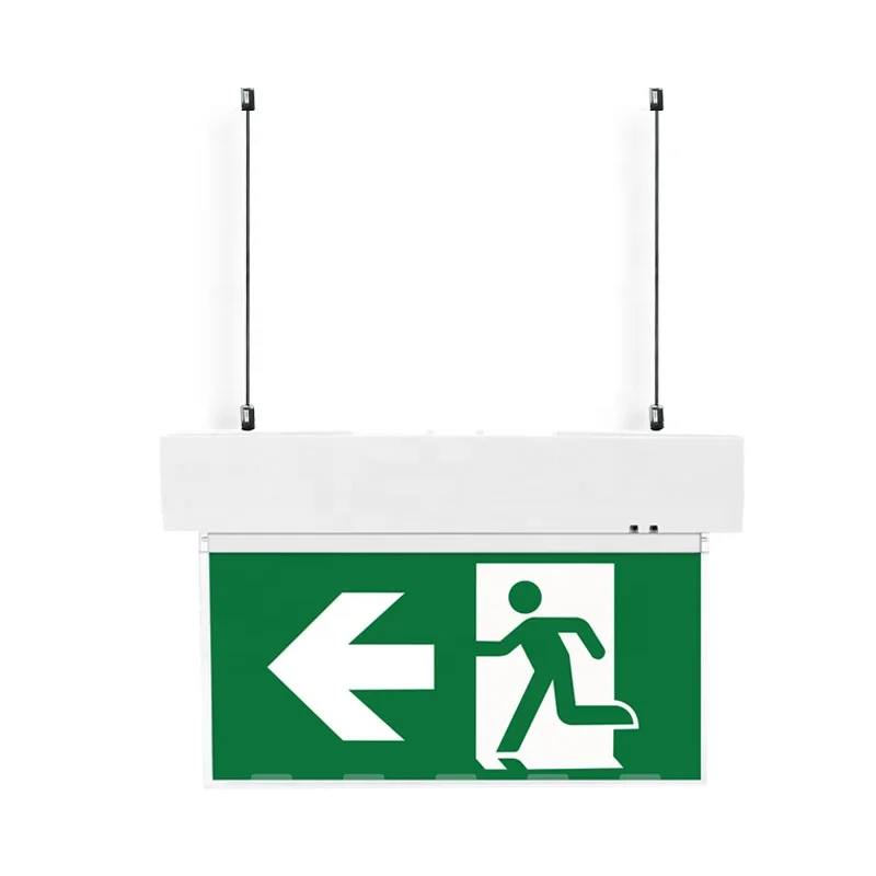 Automatic emergency light IP40 waterproof running man tritium plate wall accessible exit signs