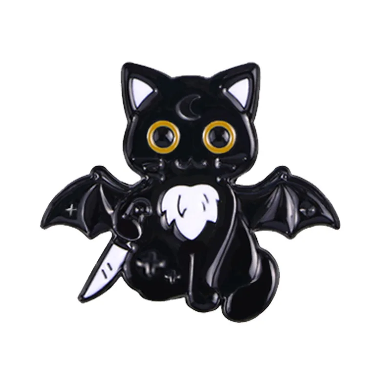 Cool Design Halloween Cat Popular Custom Soft Enamel Metal Crafts Lapel Pins