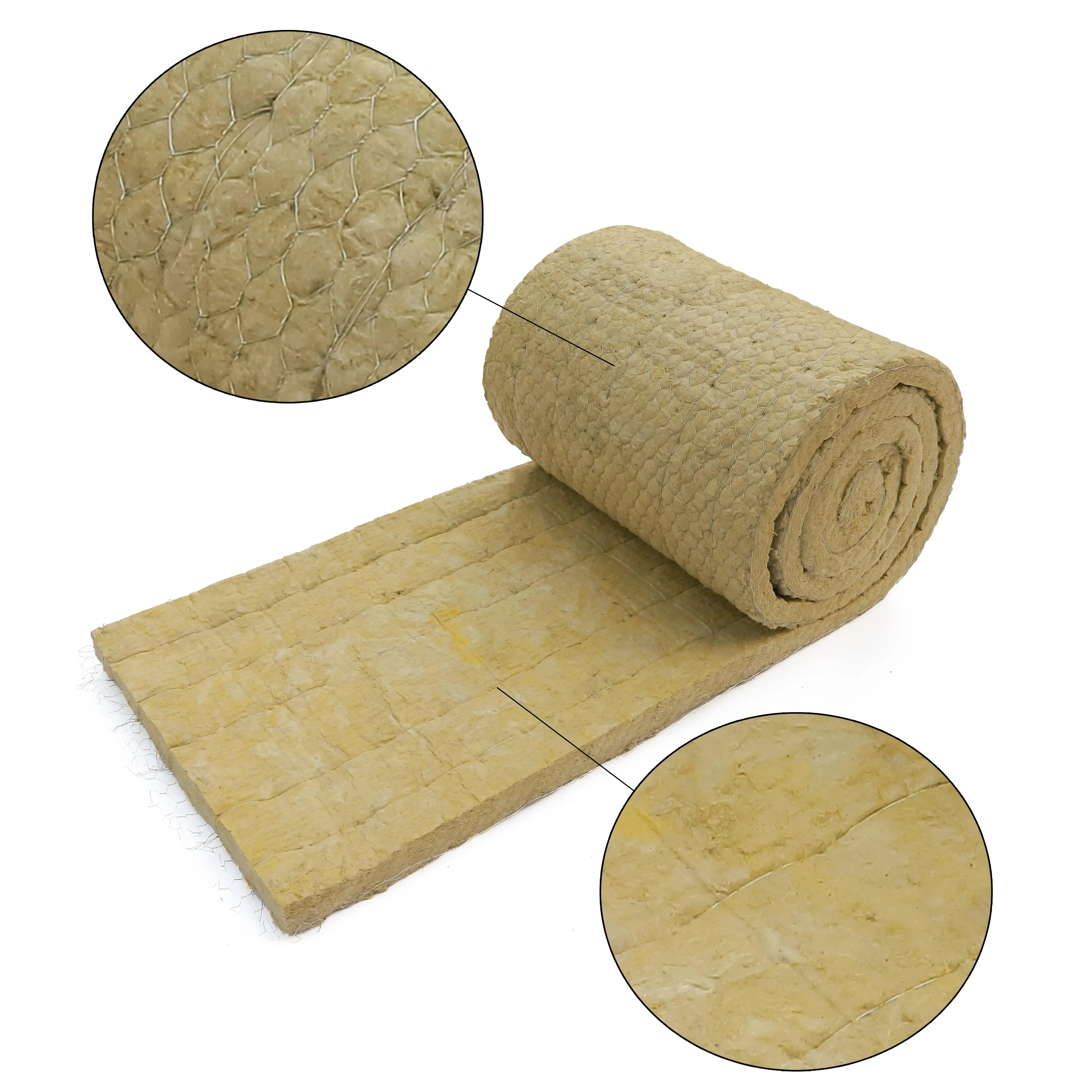 Industrial-Style Wire Steel Stone Wool Roll Soundproofing Rock Mineral Wool Felt and Blanket Quality Supplier