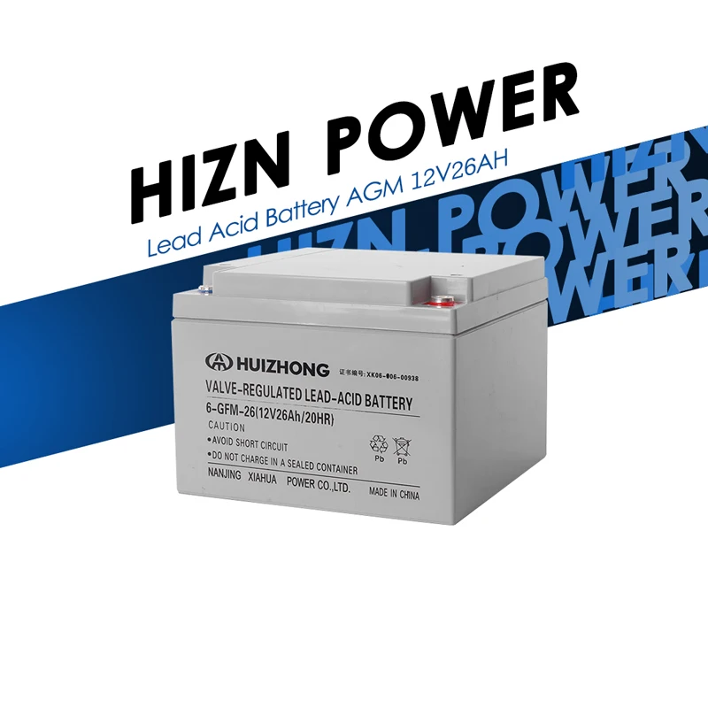 Factory Price AGM 12v 26ah Sealed Lead Acid Battery Storage Battery