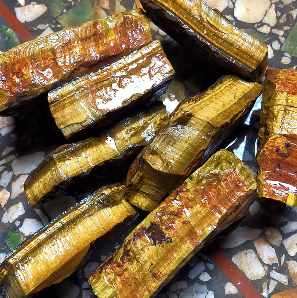 High Quality Yellow Tiger Eye Raw Stone Wholesale Semi-Precious Stone High Quality Yellow Tiger Stone