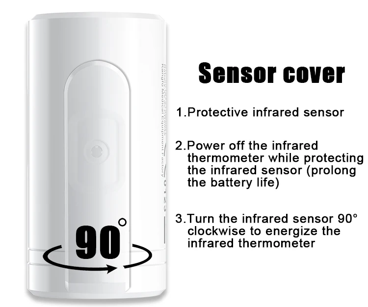 Kangfu Medical COCET Waterproof Automatic Alarm Led Display Non Contact Fever Forehead Digital Infrared Thermometer