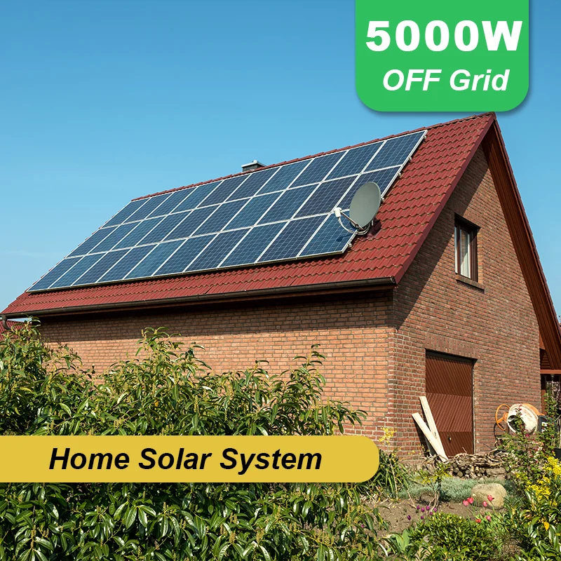 Off Grid Solar Power Systems Price 5000watt 5kw 10kw 20kw Solar Generator Home Energy System with 51.2V 200AH LiFePO4 Battery
