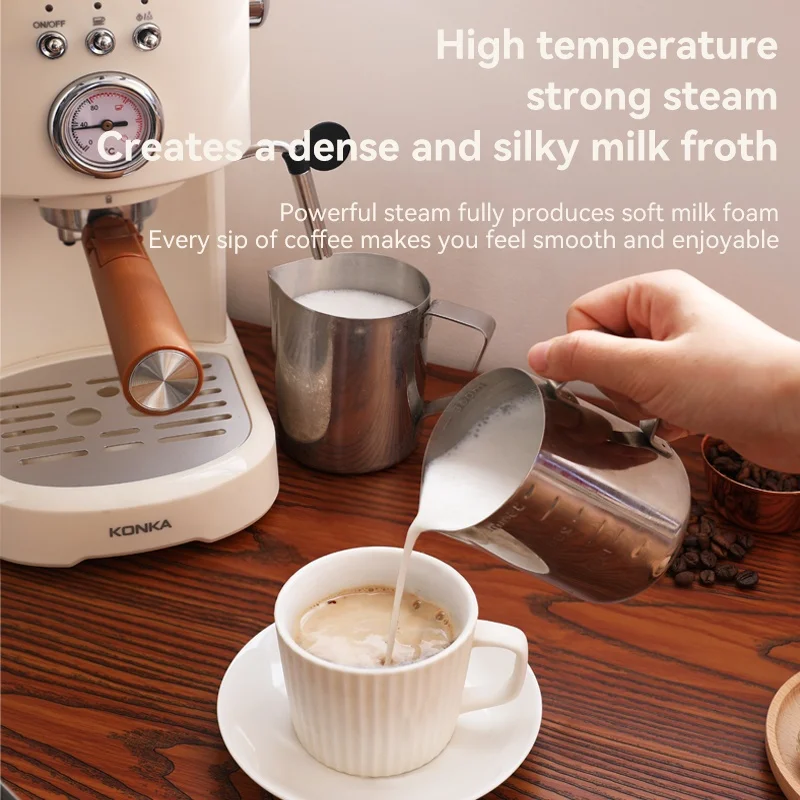 Semi-automatic Retro Espresso Coffee Brewer Machine Professional Italy 20bar Coffee Maker