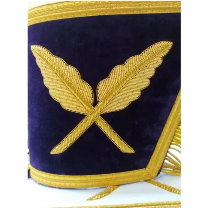 Blue Lodge Master Mason Masonic Apron Set Pakistan Made Masonic Regalia Apron, Collar & Gauntlets Cuffs