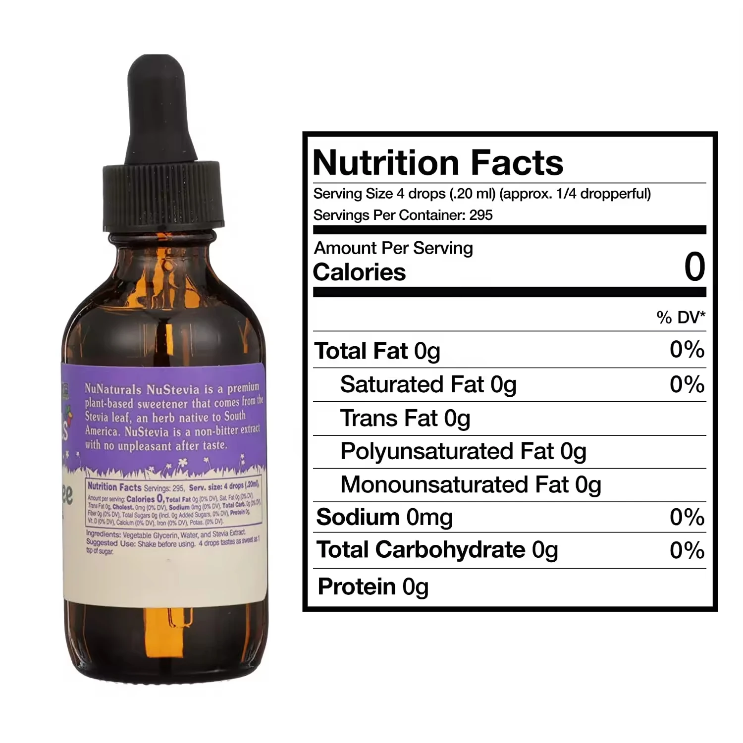 Private Label Sugar Free NuStevia Alcohol Free Liquid Stevia Drops Natural Liquid Sweetener