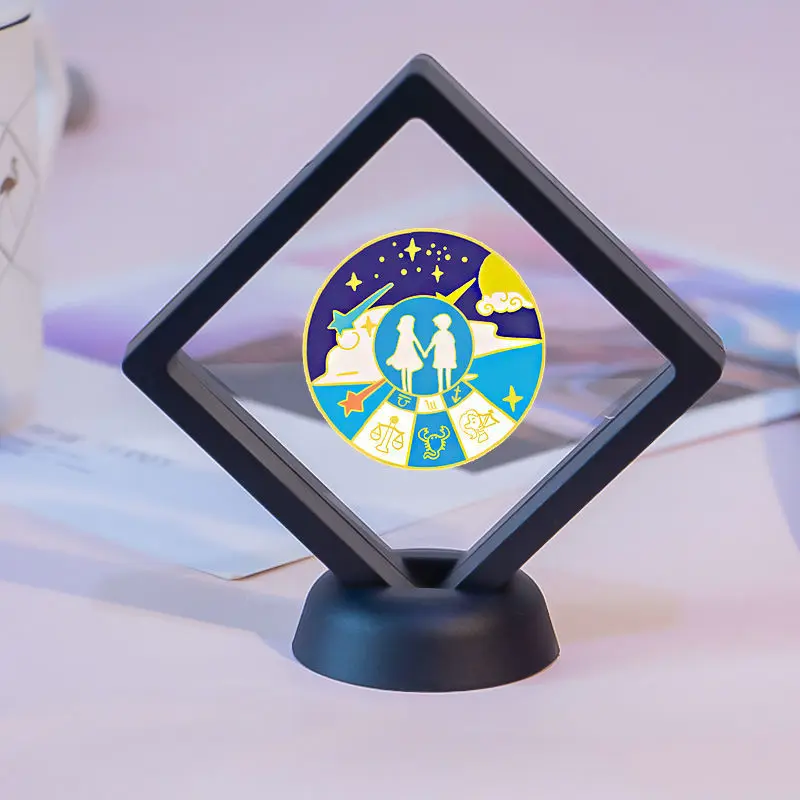 China Factory Wholesale Custom Logo Hard Soft Enamel Pins Rotating Badge for Gift