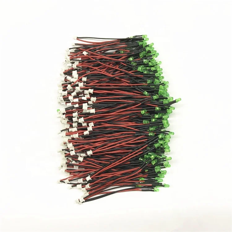 1251JST 2Pin connector +LED lamp with 1007 28awg wire harness for Intelligent monitoring camera