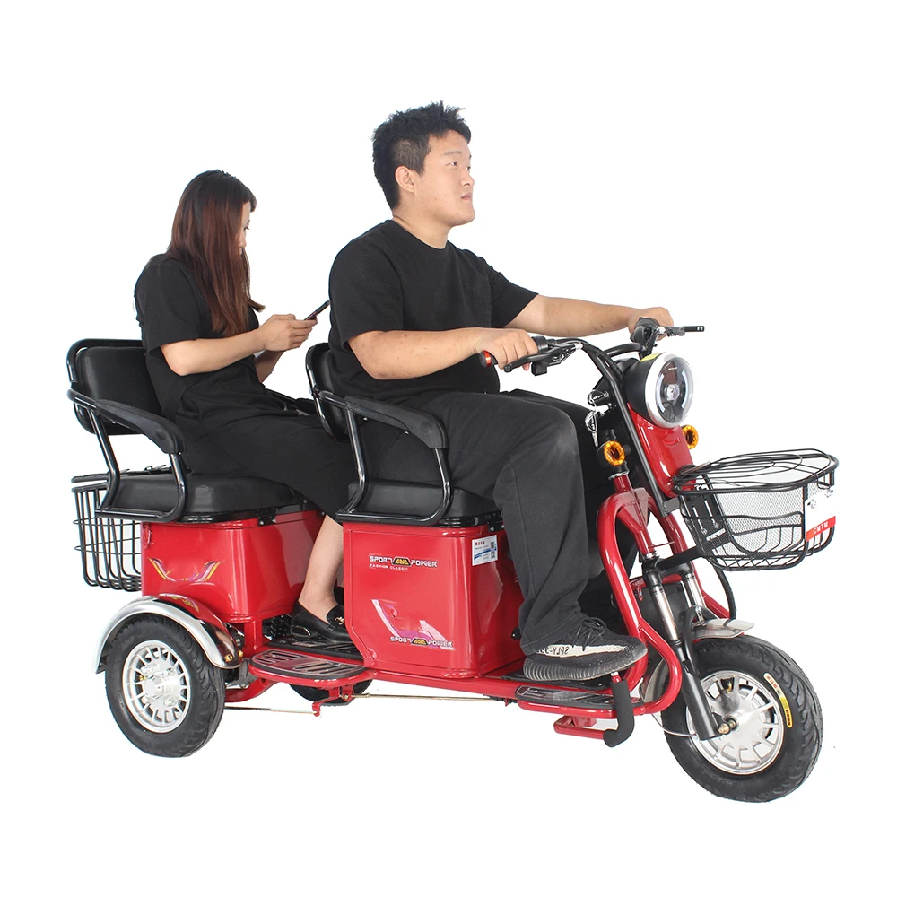 Electric Tricycle Passenger Double Usage For Passengers Or Electric Cargo Electrical Bike For Elder People