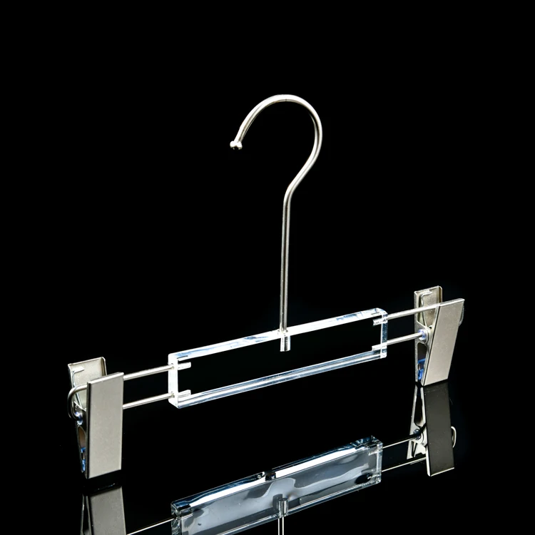 Wholesale Custom Pant Clothing Store Transparent Acrylic Stand Rack Laundry Coat Clothes Hanger For Baby Adult Adult Cloths