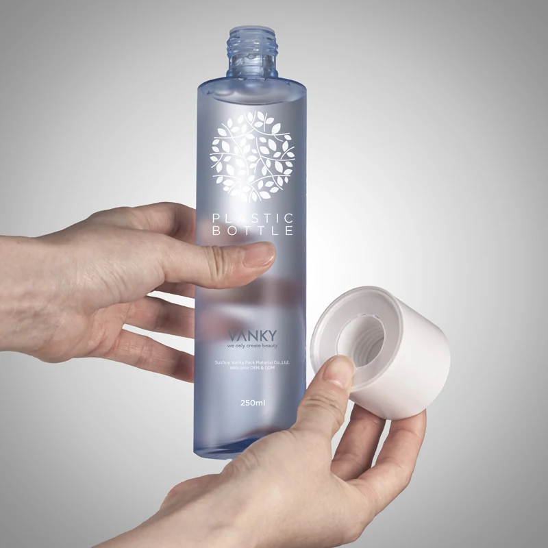 100ml Custom Color Cosmetic Plastic Container Packaging PET Plastic Face Skin Care Bottle With Double Wall Lid For Toner