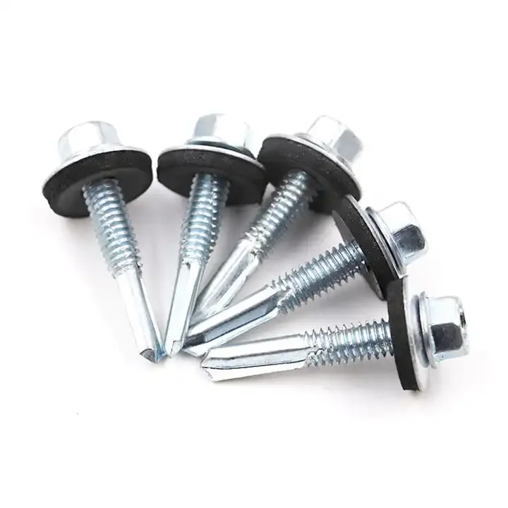 DIN7504K manufacturer Bright Zinc Plated Hex Head EPDM Washer Self drilling screw self tapping screws