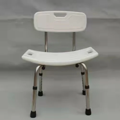Белый регулируемый стул для душа для ванной комнаты для пожилых людей и инвалидов