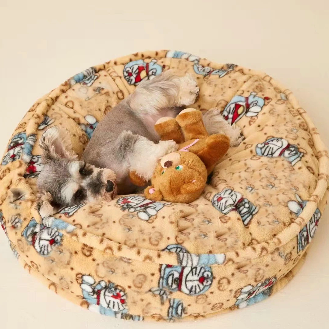 JXANRY Dog Designer Kennel Disassembled and Washed Easy Pet Bed Small and Medium-sized Pet Supplies Warm Winter Thick Soft Mat