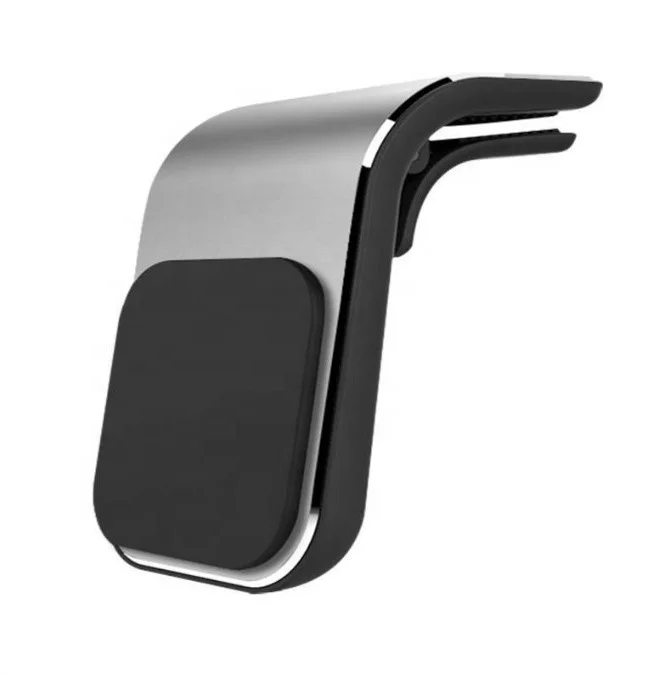 Fashion Design Car Phone Holder Metal Aluminum L Shape Universal Air Vent Magnetic Mobile Phone Car Holder