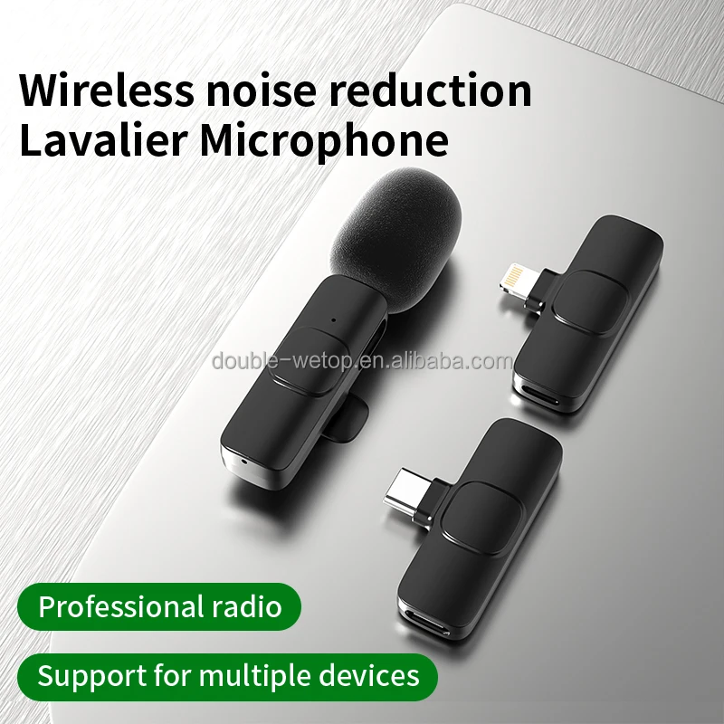Popular Design Digital Wireless System Portable Microphone For Mobile Phone Professional Lapel Mic