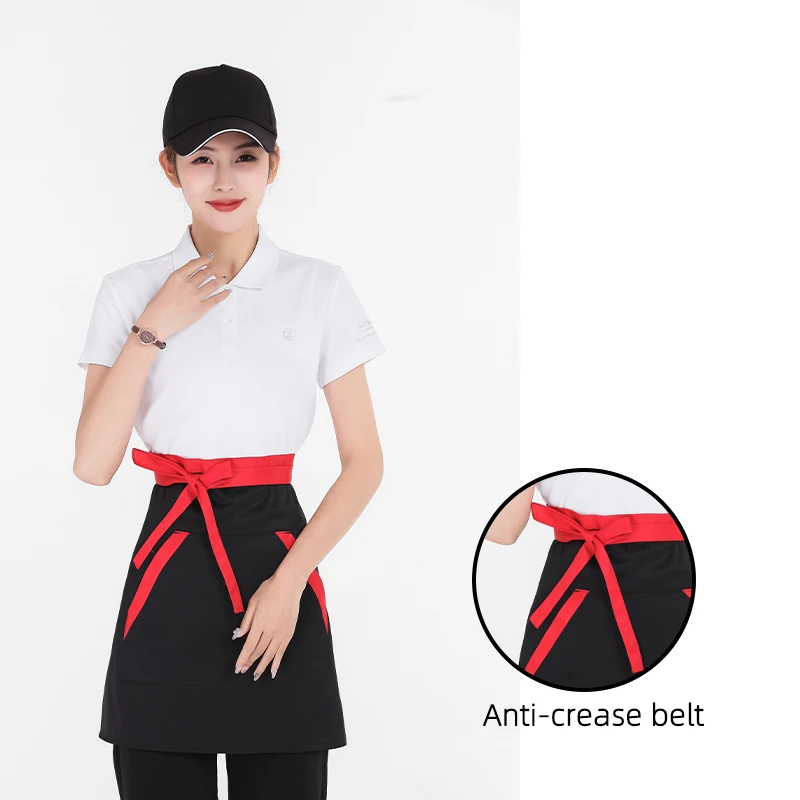 Apron for Beauty Salon Restaurant Waiter Uniform Work Cotton Apron Waterproof Lead Aprons Custom