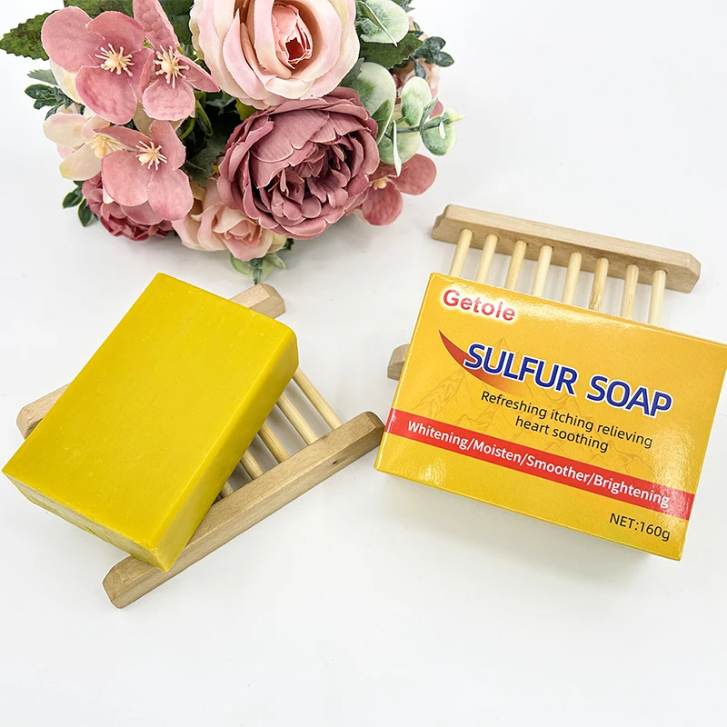 100g Factory directly supply wholesale Private brand  skin car Sulfur soap  bathing soap