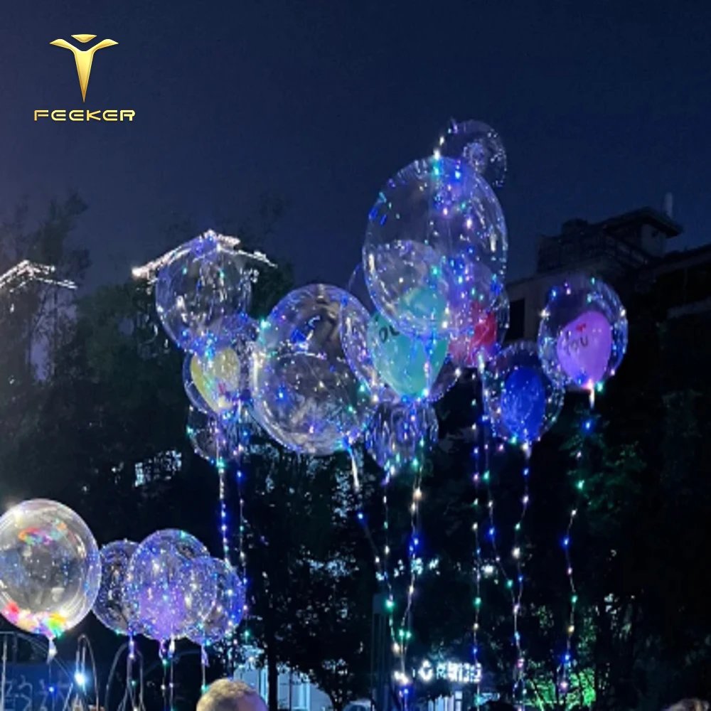 Glow In The Dark Ball Handle Led Balloon Lantern Set