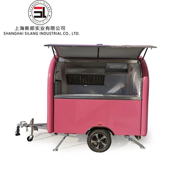 Silang Mini Mobile Food Truck Trailer Dining Car for U.S Vendors hotdog food cart
