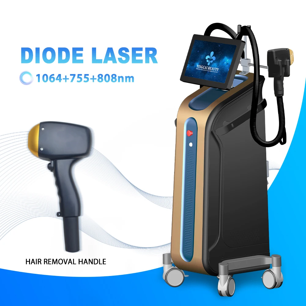2024 Popular Diode Hair Removal TEC Cooling Friendly Using Permanent Effect HD Screen Diode Laser Hair Removal Machine