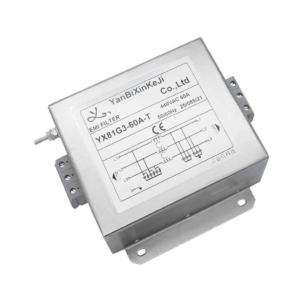 380V/440V высокопроизводительный инвертор EMI фильтры трехфазные Трехпроводные шумовые фильтры